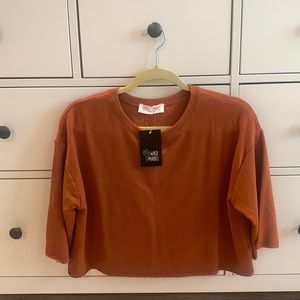 Burnt orange top 3/4 sleeve NWT